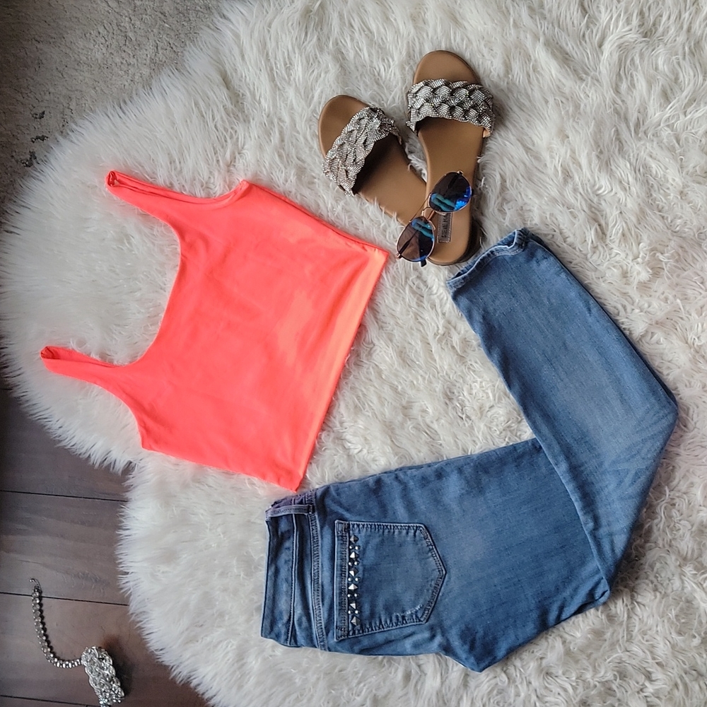 Studded Ankle Denim